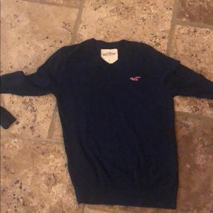 Navy Hollister V Neck Sweater